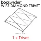 Metal Wire Trivet 18.5CM Tray Mat Pad Rack Tile Hot Pot Pan Kettle Coffee Stand