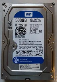 在飛比找Yahoo!奇摩拍賣優惠-WD藍標 SATA3 500GB WD5000AAKX 3.