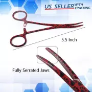 Fishing Hemostat Hobby 5.5" Curved Hemostat Forceps Locking Clamps Pliers Red