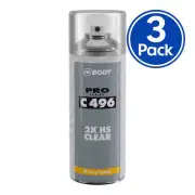 2K High Gloss Appearance HS Clear Coat Paint C496 Aerosol 400ml x 3