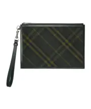 Burberry Checkered Zipped Wallet One size shadow color