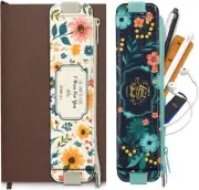 2-Pack Elastic Pencil Case Pen Holder Stationery Zipper Bag for Notebook Tablets