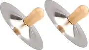 JOINPAYA Finger Cymbals for Boys and Girls Belly Dancing 2 Pack Metal Hand Cymbals Wooden Handle Boys and Girls Percussion Toys
