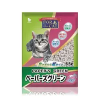 在飛比找Yahoo奇摩購物中心優惠-日本FORCAT-變色凝結紙貓砂-肥皂香6.5L 六包組