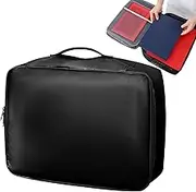 Storage Package, Fireproof Document Box, File Cabinets, Portable Organizer, 14.57x11.42x3.94 inches Secure Storage Solution with Handle and Lock, Fireproof Waterproof Safe for Home