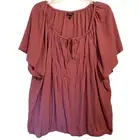 Torrid Crinkle Gauze Flutter Sleeve Top Womens Size 3X Mauve Peasant Boho Blouse
