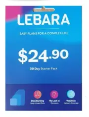 Lebara $24.90 Prepaid Sim Card Starter Pack