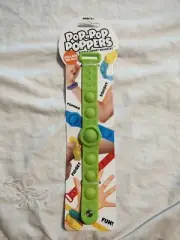 Pop Poppers Push Fidget Toy 6-Button Bracelet Wrist Bubble Squishy Popping Green