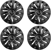 4PCS 18-19 Inch HubCap Wheel Caps Symmetric Automobile Replacemen Hub Cap Full Rim Cover Compatible for Tesla Model3/Y2018-2024 M3 Highland(D1 My 21 24)