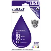 Calidad HP 63 Ink Cartridges Black & Tricolour 3 Pack