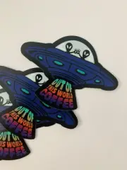 DUTCH BROS sticker OUT OF THIS WORLD coffee MARCH 2025 alien spaceship space