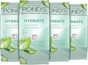 POND'S Micellar Wipes, 25 Count 4 Pack