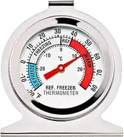 Refrigerator Thermometer, Large Dial Mechanical Freezer Thermometer, Thermometer for Refrigerator Freezer Fridge Cooler, Fridge Temperature Gauge for Home Supplies