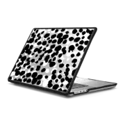 MacBook Pro 16-inch (M1 - M4) Impact Case Black and white paint spots animal print clear