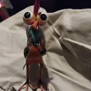HEI HEI METAL CHICKEN SCULPTURE RARE ONE OF A KIND FIND