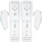 2 Pack Wii Remote with Wii Motion Plus Inside | Shock Wii Nunchuk Controller ...