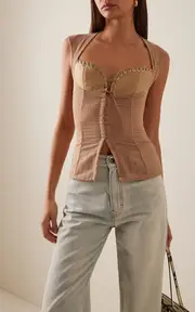 [Ludovic de Saint Sernin] Robin Sheer Mesh Bustier Top