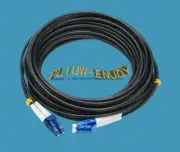 100M Black Armored Fiber Cable LC-LC UPC SM 9/125 Duplex Fiber Optic Patch Cord