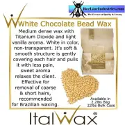 ItalWax White Chocoalte - Hard Stripless Wax Beads 2.2 lbs. Bag