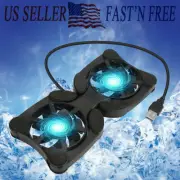 Dual USB Cooling Fan Pad Foldable Slim Fans Cooler Stand for PC Notebook Laptop