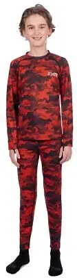 FXR Atmosphere Youth Baselayer Set Red Hex
