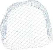 [Generic] Women's 1920s Flapper Fascinator Mesh Veil Headband Bridal Wedding Tea Party Fascinator Veil (AU, Alpha, One Size, White)