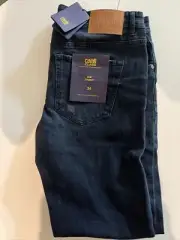 ROBERTO CAVALLI CLASS MEN'S JEANS SLIM-STRAIGHT Dark Blue Size 34 New With Tags