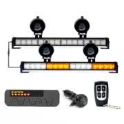 17" LED Emergency Warning Strobe lights Dual Windshield Traffic Advisor Light