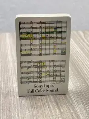 VTG MILTON GLASSER Playing Cards Deck "Sony Tape. Full Color Sound." Sealed