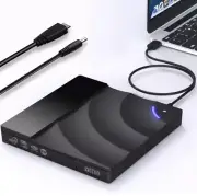 USB 3.0 Type-C External DVD Drive Reader Writer Burner Player for Desktop Laptop