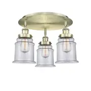 Innovations Lighting 916-3C-11-18 Canton Flush Canton 3 Light - Brass