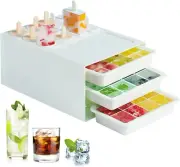 Cute Ice Cube Tray 3 Pack & Small Popsicle Molds Set 10 Pieces, Easy Release Sil