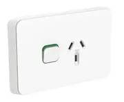 Clipsal Iconic 3015-VW - Single Power Point GPO 10Amp 250v Vivid White 3015 VW
