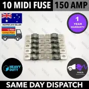 10 x 150 AMP Midi Fuses 150A 4 x 4 Dual Battery ANS Fuse Holder Inline Caravan