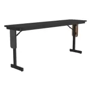 Correll SP 18x72 Contemporary Metal/Wood Folding Seminar Table in Black Granite