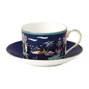 Wedgwood Wonderlust Teacup & Saucer Set 5 oz Blue PagodaJapan