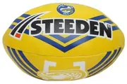 Steeden NRL Supporter Sponge Rugby League Ball - Paramatta Eels - 6 inch