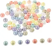 [Anneome] 1 Pack Macaron Pearl Beads Color DIY Jewelry Making Beads for Bracelet and Necklace Crafting Lightweight and Versatile Accessories for Random Color