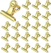 30 PCS Gold Push Pins, Heavy Duty Push Pins Clips, Thumb Tack Clips, Push Pins with Clips for Bulletin Board Decorations, Craft Projects, Artworks, Photos (Gold)