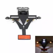 Adjustable Angle License Number Plate Frame Bracket With LED Turn Signal Light