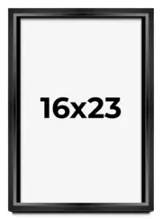 16x23 Shadow Box Frame Black | 1.25 inches Deep Real Wood Contemporary Shadowbox