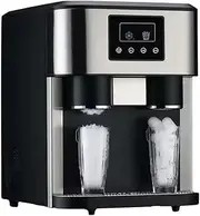 1.8L Automatic Ice Cube Maker, Countertop Ice Maker Machine, LCD Touch Panel, 16 Ice Cubes in 9 Mins, 15 KG in 24 H, Crushed Ice/Cold Water Dispenser for Iced Tea, Coffee Home, Kitchen, Office, Bar