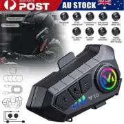 Bluetooth Motorcycle Helmet Motorbike Intercom Headset Interphone Headphone