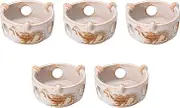Set of 5, Shino Iranami Stove, 4.5 x 2.6 inches (11.5 x 6.5 cm) | Stove, Banko Ware, Open Fire, Setomonohonpo