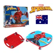 Spider-Man Scoot Racer Sitting Scooter Caster Board Skateboard Kids Ride On Toy