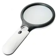 3X 45X Mini Handheld Magnifier Dual Lens 3 LED Light Magnifying Glass Effective Lens Diameter 75MM and 22MM Brightness A