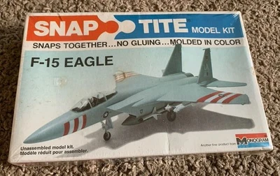 NIB Monogram 1015 Snap Tite F-15 Eagle Factory Sealed Model Kit 1/100 Scale