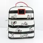 Loungefly Disney 101 Dalmatians Black and White Striped Puppies Mini Backpack