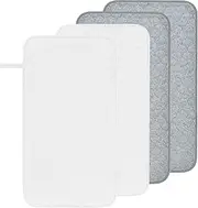 Waterproof Changing Pad Liners, 4PCS Washable Reusable Changing Table Cover Liners for Bassinet Stroller