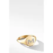 David Yurman Initial Pinky Ring